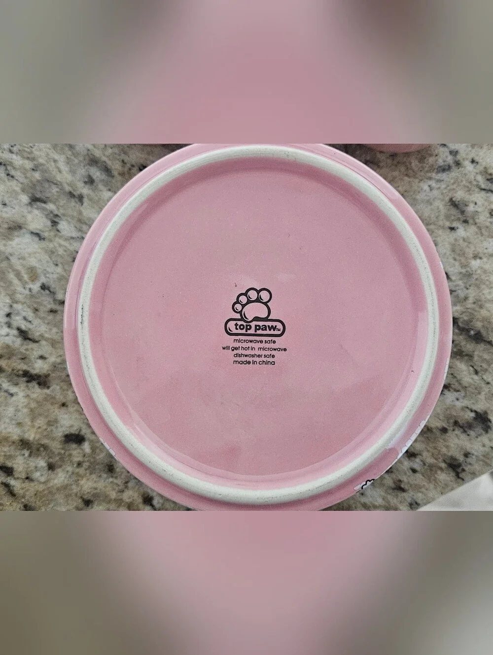 ​Pink Ceramic Dog Bowl Bundle: Top Paw & Blue Harbor Collection